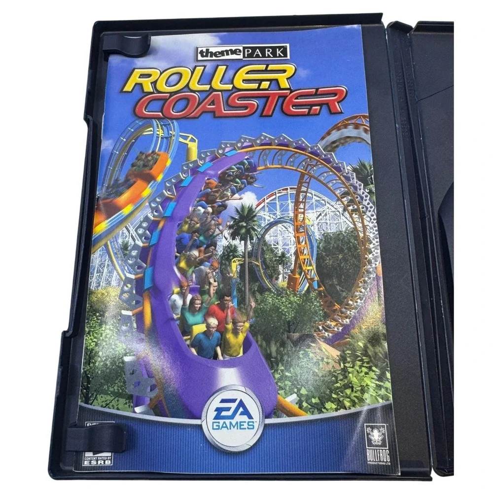 Theme Park Roller Coaster Sony PlayStation 2 PS2 Game EA Games Bullfrog